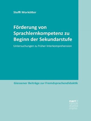 cover image of Förderung von Sprachlernkompetenz zu Beginn der Sekundarstufe